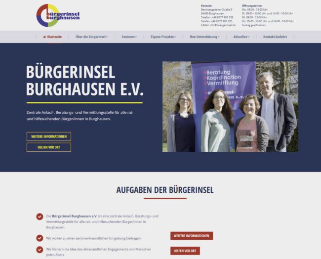 Neue Webseite Bürgerinsel